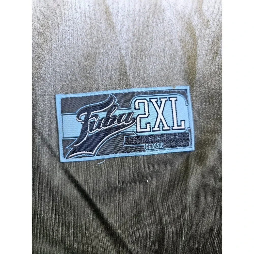 VTG FUBU League 05 Mens Sz XXL Blue Ombre Button Up Shirt Sport Collection - Picture 9 of 11